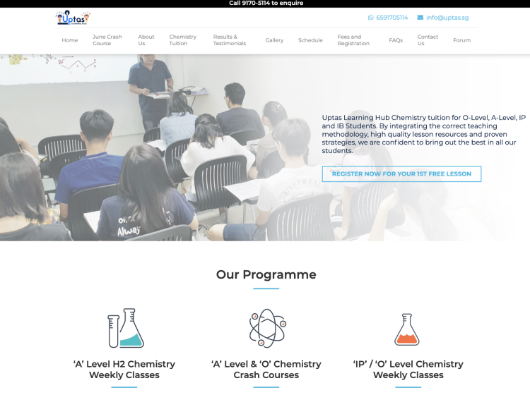 Project Screenshot - https://uptas.sg
